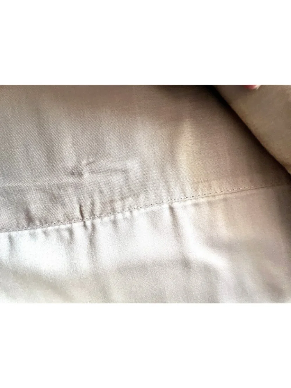 QUEEN Standard Pair Pillowcases Ecru Tan 100% Cotton 300TC Pure Earth PRISTINE